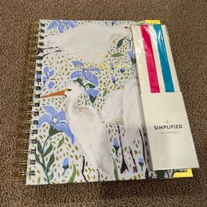 NEW Emily Ley Simplified Planner 24-25 Academic Weekly Beaufort Birdies + bands